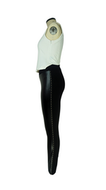 Load image into Gallery viewer, Studded Soft and Sassy Leggings Black &amp; Gold Studs
