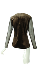 Load image into Gallery viewer, Plush Velour Sassy Top Chocolate
