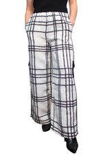 Load image into Gallery viewer, Plaid Textures Palazzo Pant
