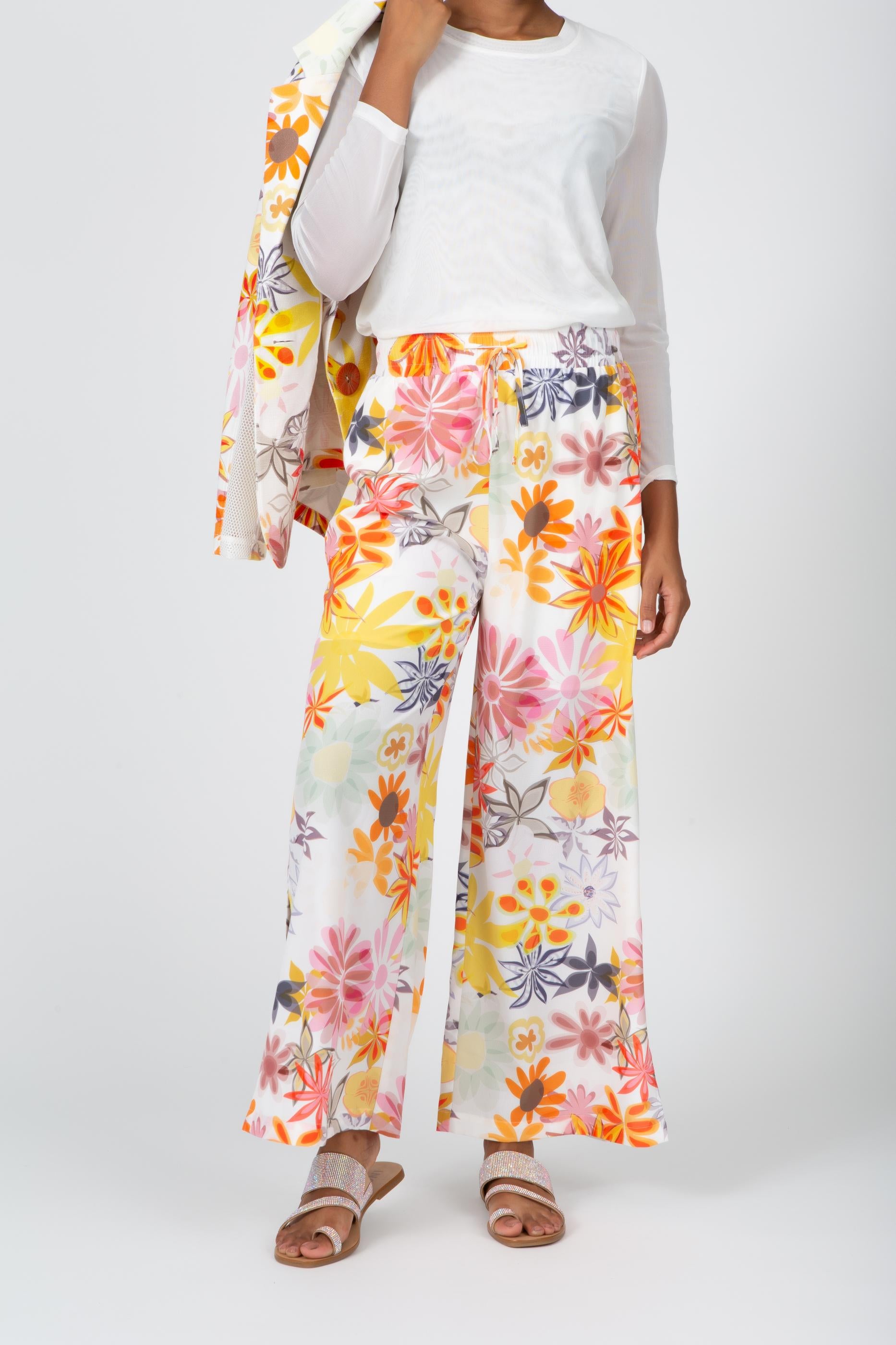 Soft Crepe Easy Wide-Leg Pants Sunshine