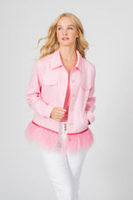 Load image into Gallery viewer, Feathers &amp; Crystals Jacket Pink
