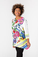 Load image into Gallery viewer, Floral + Stripes Tunic
