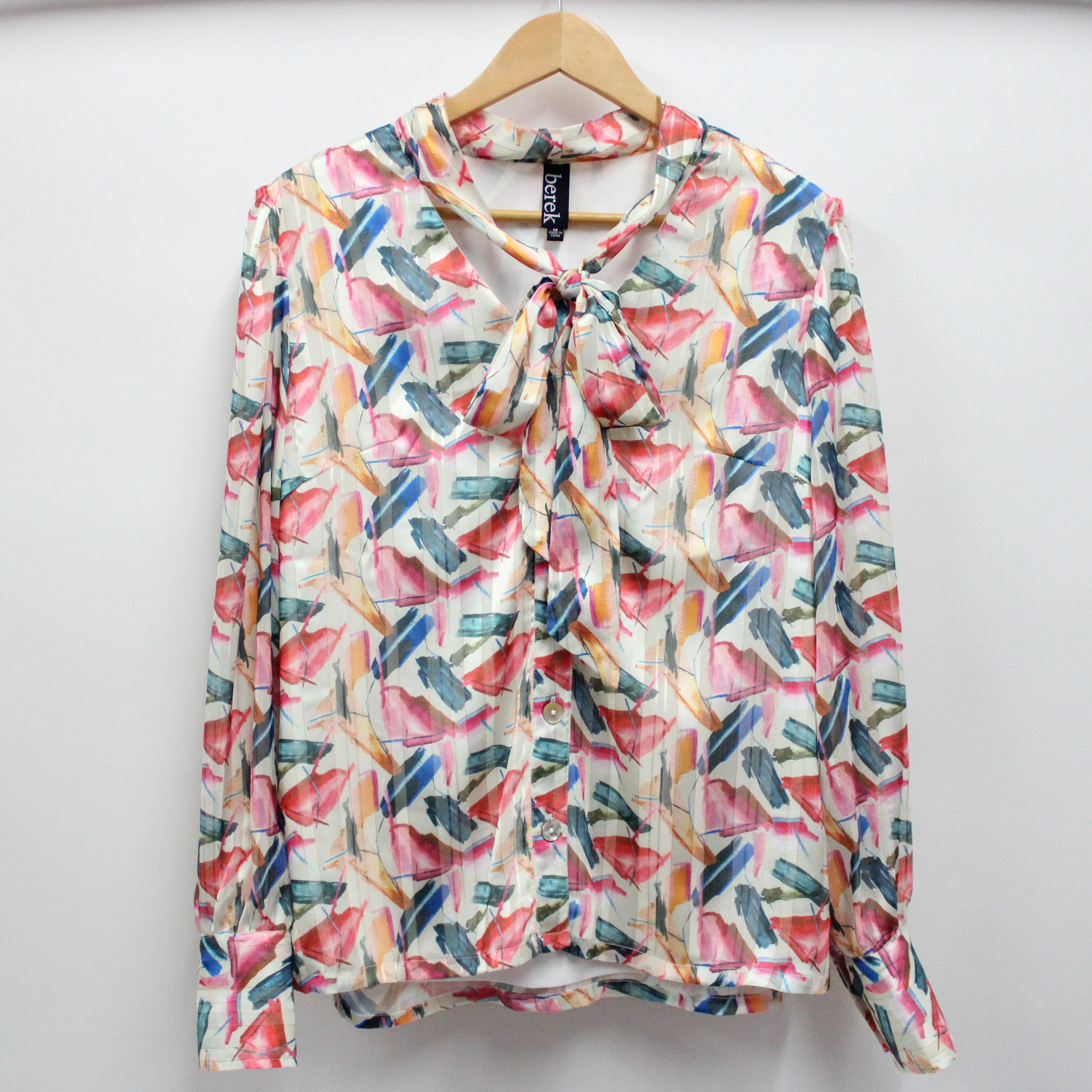 The Colorful Burnout Blouse