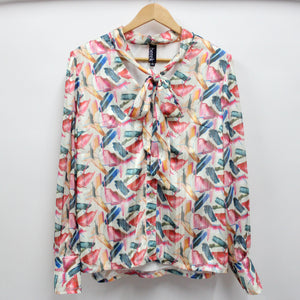 The Colorful Burnout Blouse