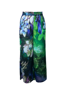 Soft Charmeuse Floral Palazzo Pants