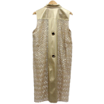 Load image into Gallery viewer, Light Golden Teardrop &amp; Faux Leather Vest
