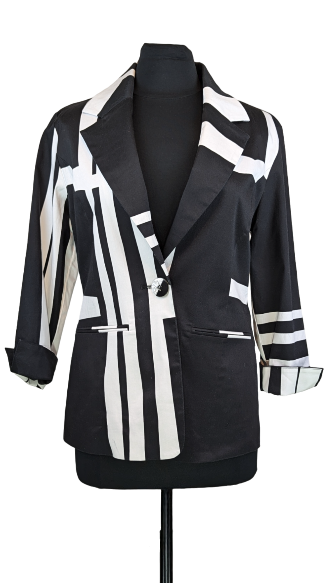 Mod Black & White Blazer