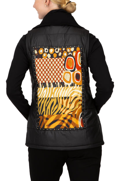 Abstract Animal Puffer Vest